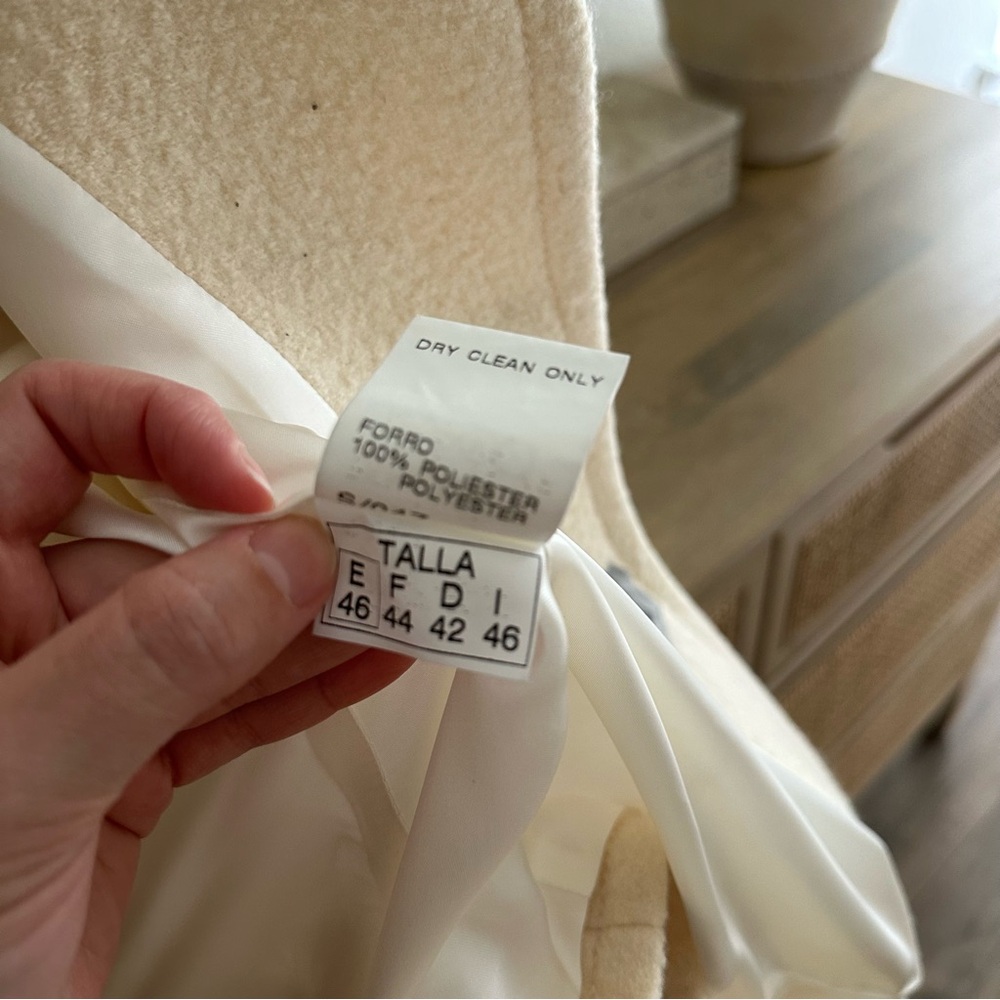 Blarney Beige 100% Wool Coat Sz Large - Picture 8 of 9